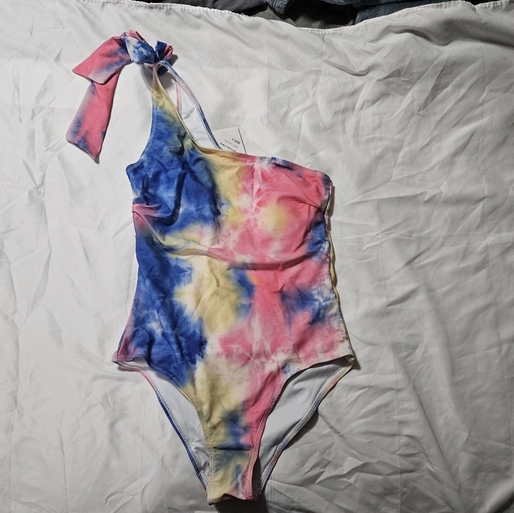 NWT! Marina West One Shoulder Tye Dye One Piece Swimsuit!